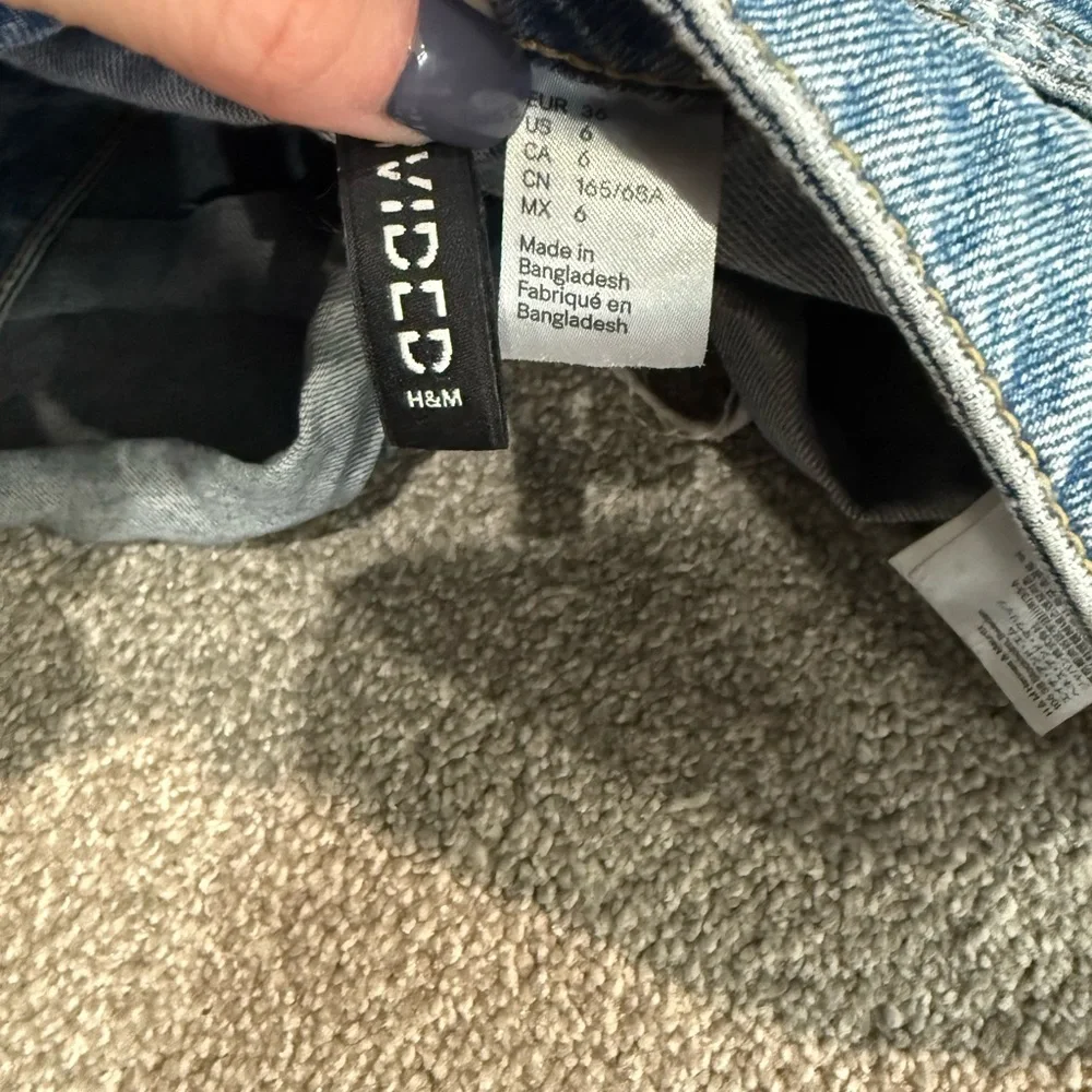 H&M Blue Distressed‎ Jean Shorts